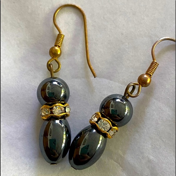 Vintage Jewelry - VINTAGE GOLD Faux diamond earrings